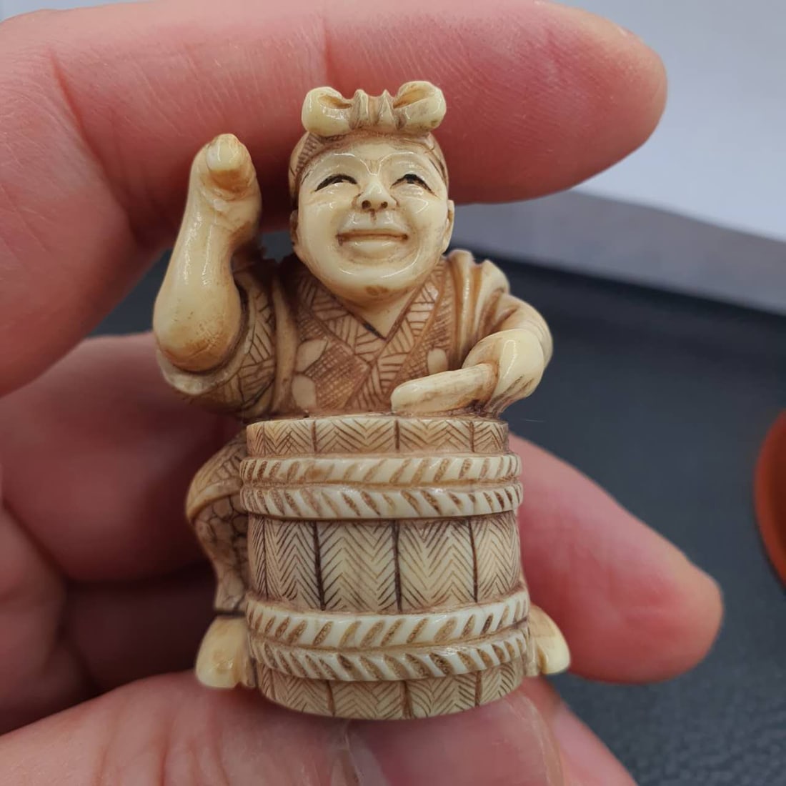 Japanese Netsuke Hand Carved Signed (1 of 5)