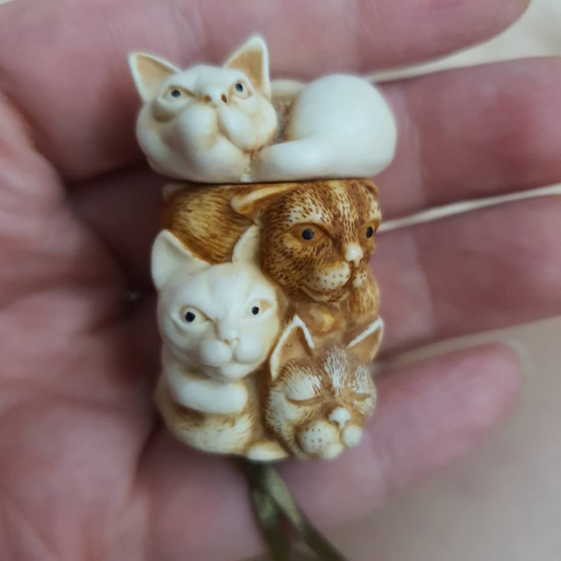 Japanese Netsuke Hand Carved Signed (1 of 5)