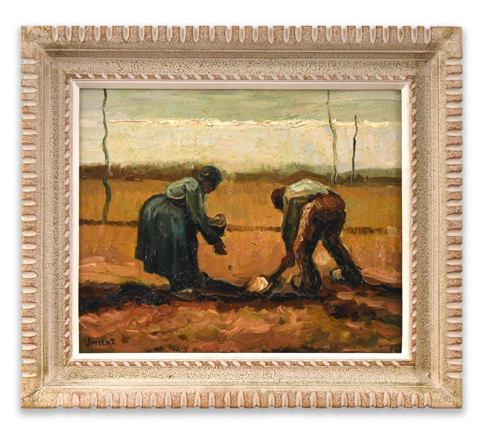 VINCENT VAN GOGH (1853-1890), ATTRIBUTED TO, OIL ON CANVAS: VINCENT VAN GOGH (1853-1890), ATTRIBUTED TO, OIL ON CANVAS Dimensions: Image size: 37.7 x 45.4 cm. All measured values are appro x imate.Outer frame size: 51.8 x 59.2 cm. All measured values are appro