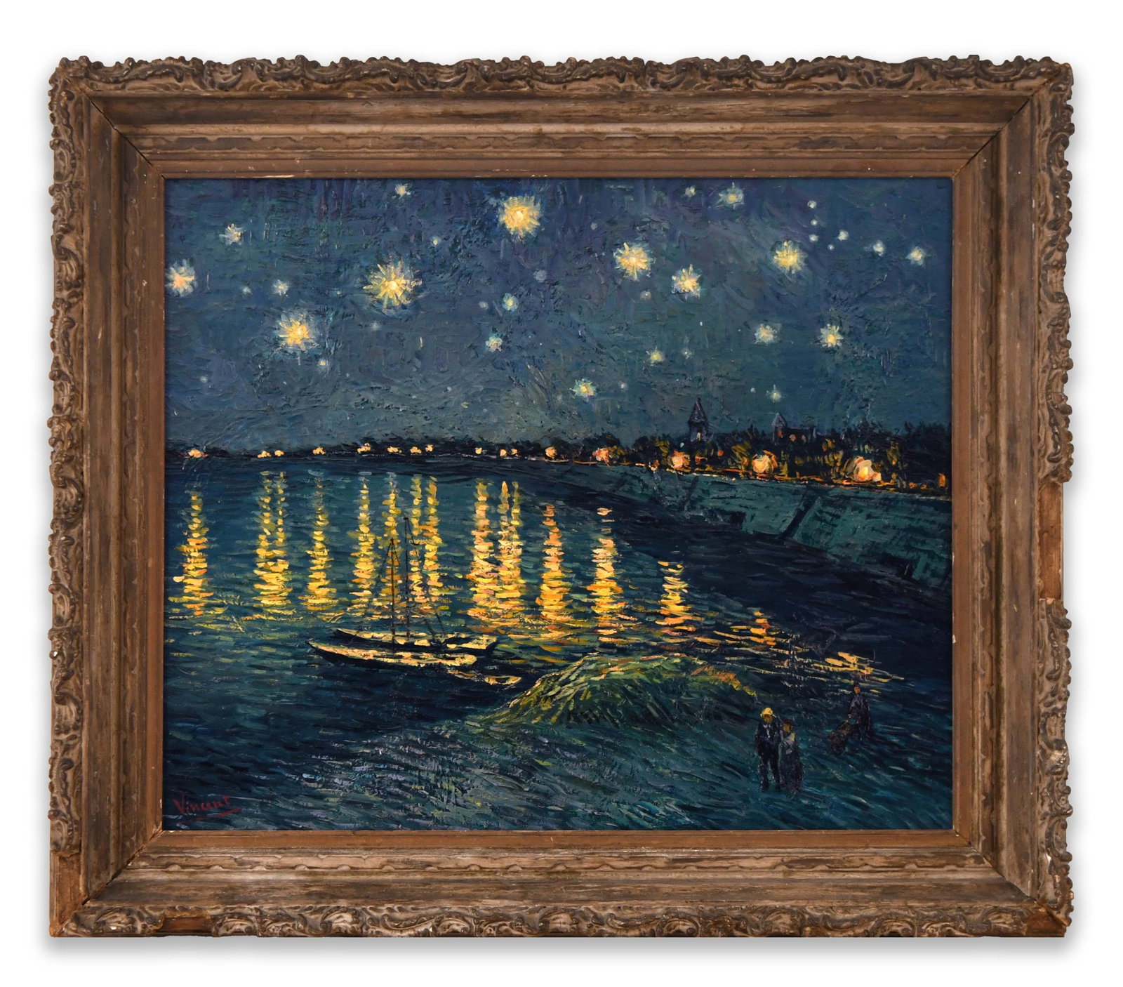 VINCENT VAN GOGH (1853-1890), ATTRIBUTED TO, OIL ON CANVAS: VINCENT VAN GOGH (1853-1890), ATTRIBUTED TO, OIL ON CANVAS Dimensions: Image size: 60.9 x 72.5 cm. All measured values are appro x imate.Outer frame size: 78.9 x 91.4 cm. All measured values are appro