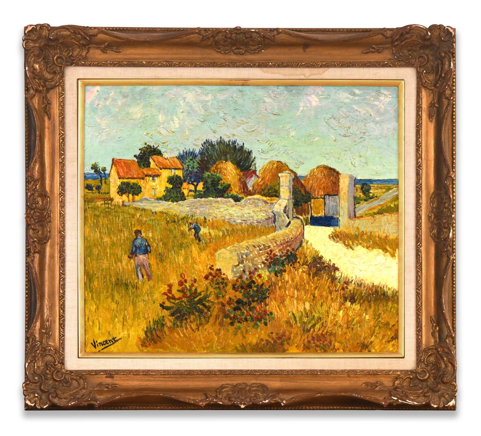 VINCENT VAN GOGH (1853-1890), ATTRIBUTED TO, OIL ON CANVAS: VINCENT VAN GOGH (1853-1890), ATTRIBUTED TO, OIL ON CANVAS Dimensions: Image size: 45.8 x 53 cm. All measured values are appro x imate. Outer frame size: 64.3 x 71.8 cm. All measured values are appro 
