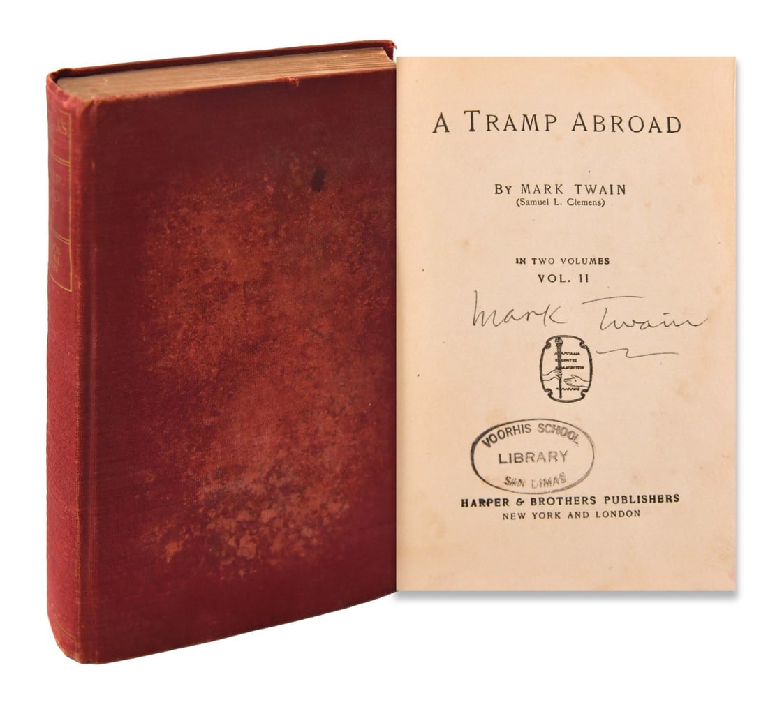 MARK TWAIN (1835-1910), A TRAMP ABROAD, VOLUME II (1 of 4)
