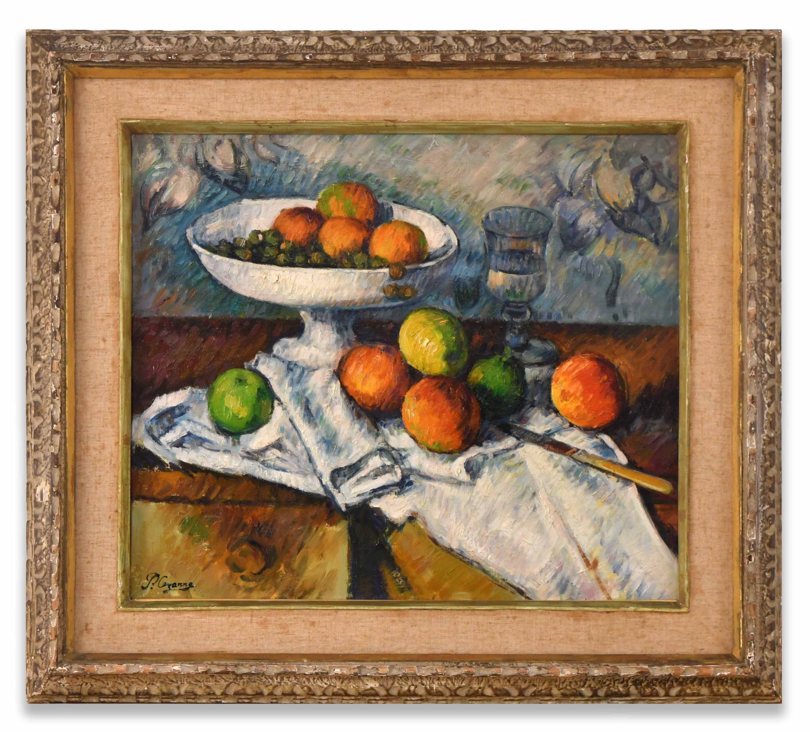 PAUL CEZANNE (1839-1906), ATTRIBUTED TO, OIL ON CANVAS: PAUL CEZANNE (1839-1906), ATTRIBUTED TO, OIL ON CANVAS Dimensions: Image size: 45.5 x 53.1 cm. All measured values are appro x imate. Provenance and Authenticity: This painting is presented in the man