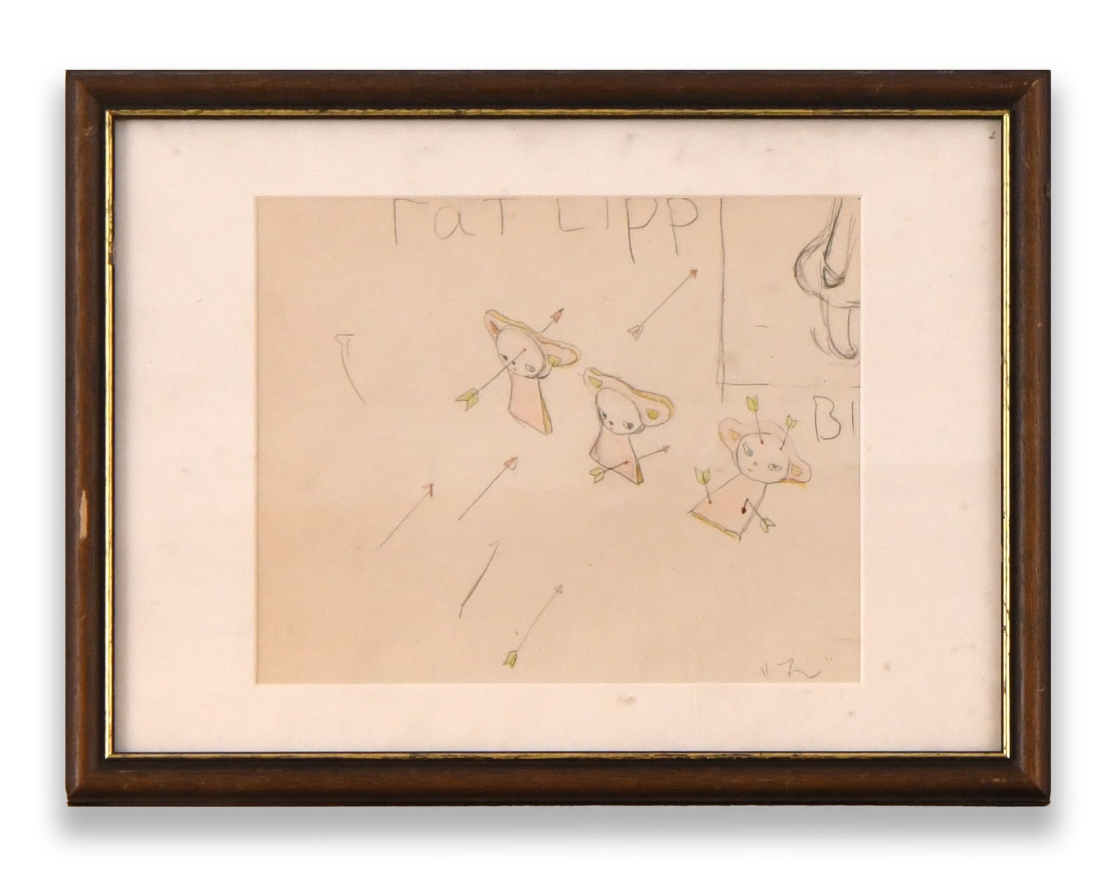 YOSHITOMO NARA (B. 1959), ATTRIBUTED TO, MIXED MEDIA ON PAPER (1 of 1)