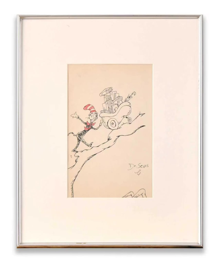 DR. SEUSS (1904-1991), ORIGINAL INK AND WATERCOLOR DRAWING ON PAPER (1 of 2)