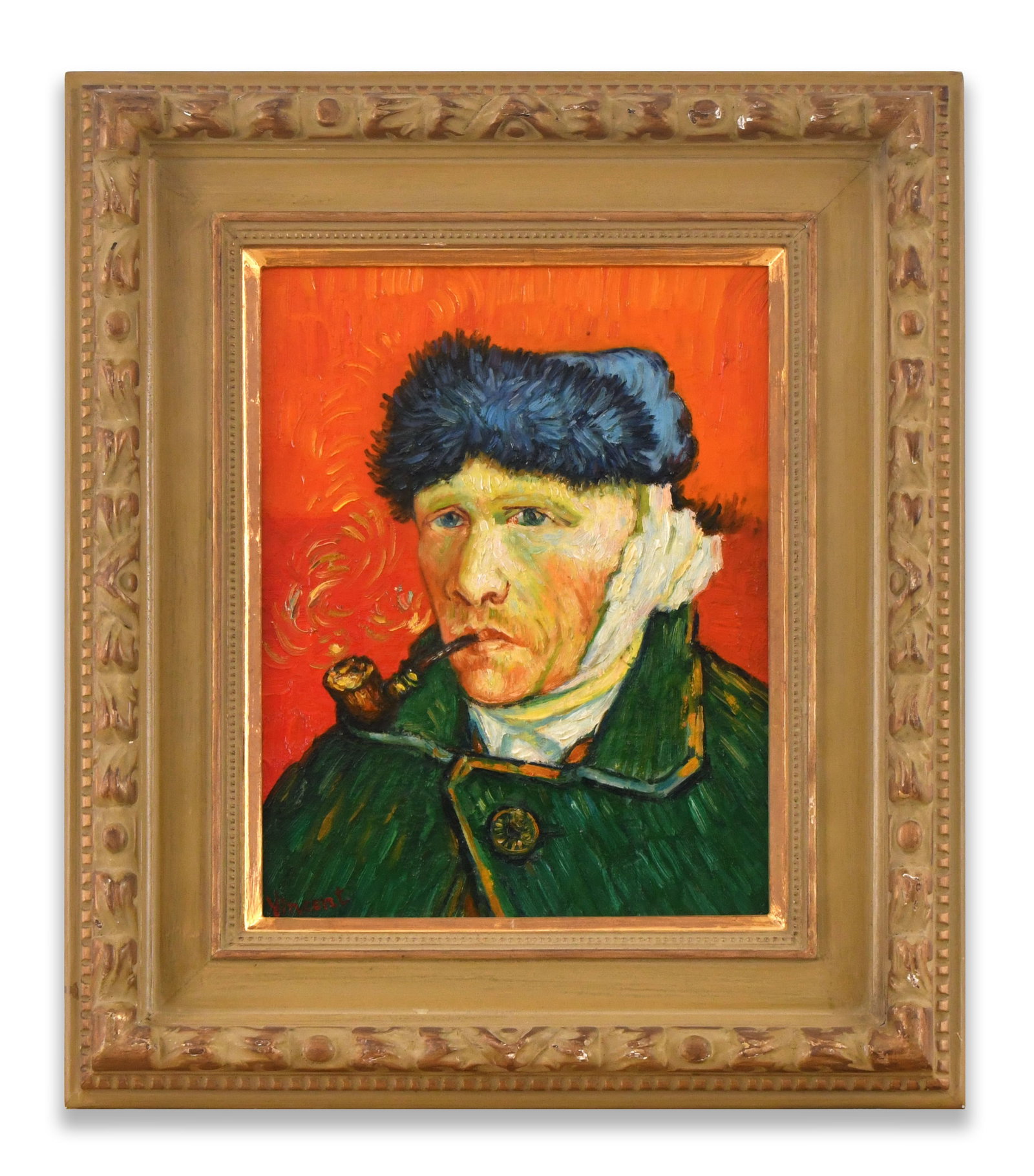 VINCENT VAN GOGH (1853-1890), ATTRIBUTED TO, OIL ON CANVAS: VINCENT VAN GOGH (1853-1890), ATTRIBUTED TO, OIL ON CANVAS Dimensions: Image size: 41 x 32 cm. All measured values are appro x imate. Outer frame size: 62.8 x 53.5 cm. All measured values are appro x 