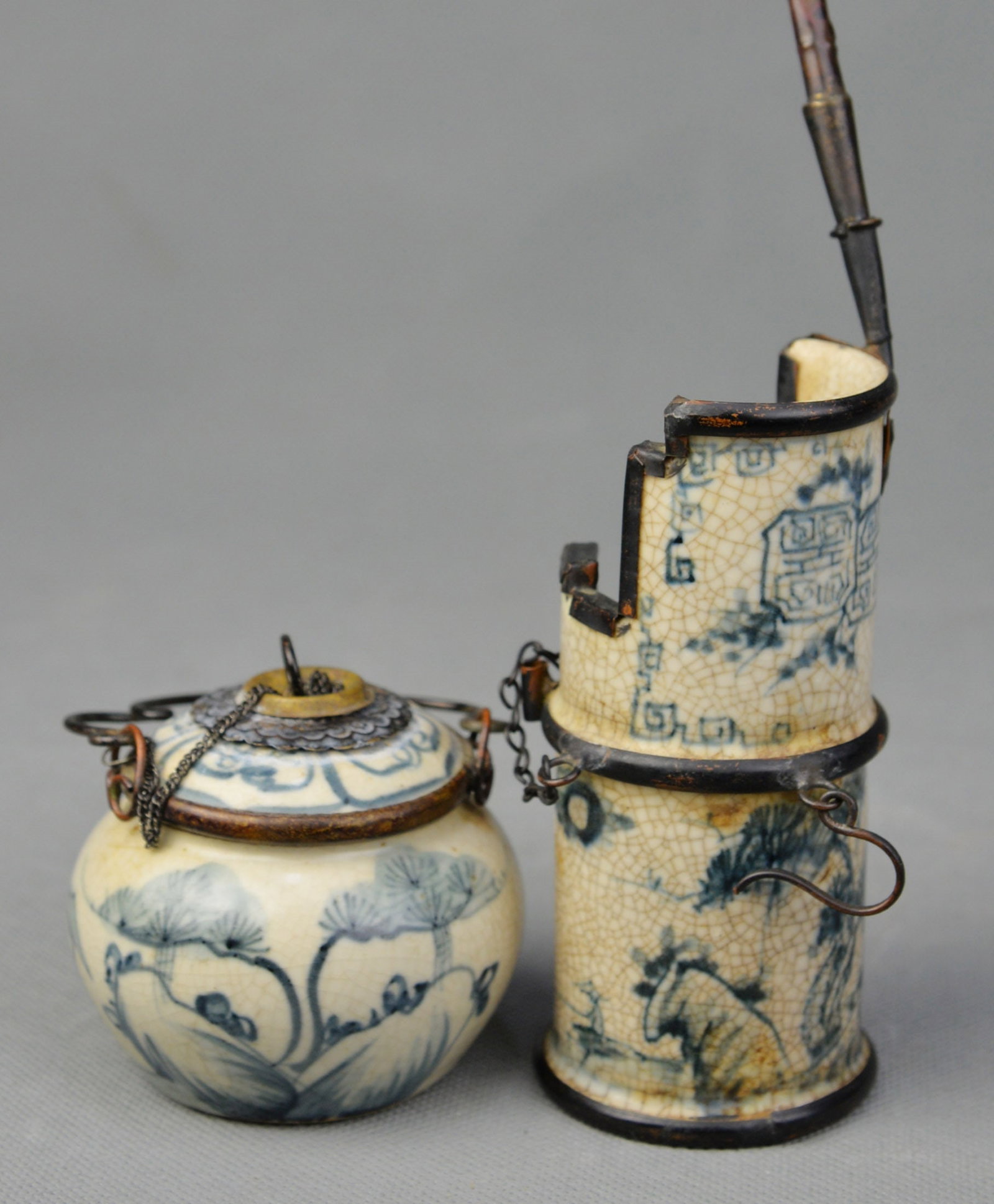 A W & B Smoking Set Marked Yongzheng Period, Qing Dynasty (1 of 4)