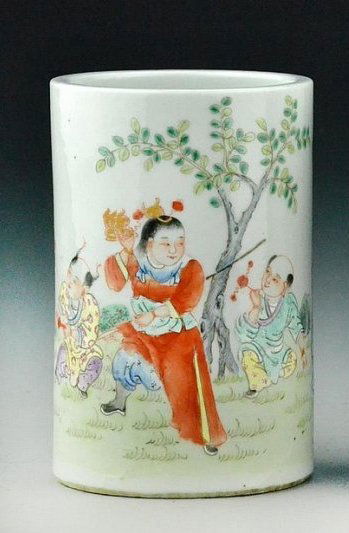 Chinese Porclain Brush Pots (1 of 3)