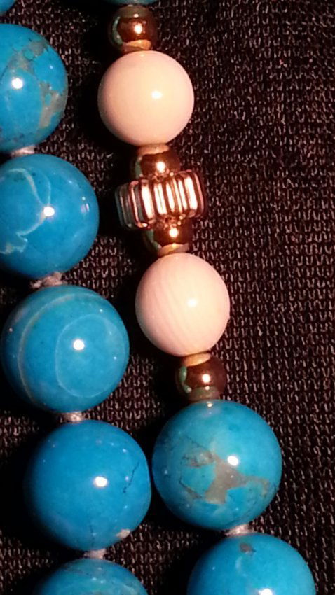 Beautiful Unisex Turquoise With xiang ya Necklace (1 of 4)