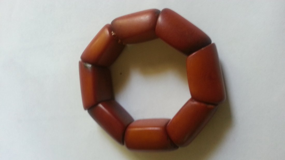 Antique BUTTERSCOTCH AMBER BRACELET 71g (1 of 4)