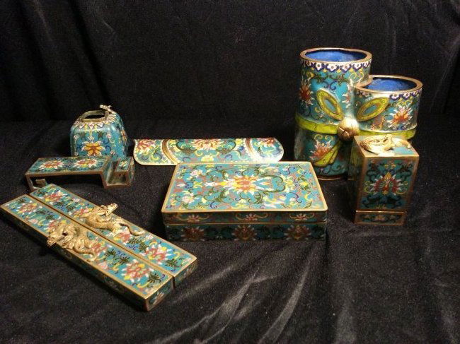 8 old Chinese Cloisonee (1 of 10)