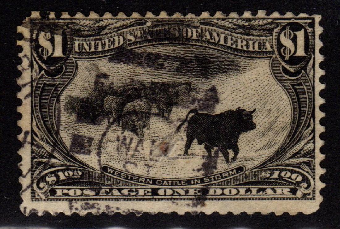 United States Scott 292 Fine Used $1 Cattle in the (1 of 1)