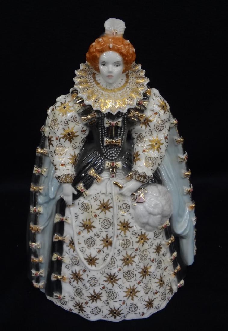Royal Worcester Queen Elizabeth I 1996 Figurine: Royal Worcester Queen Elizabeth I 1996 Figurine: Limited edition numbered 408/4500 measures 9.5 inches tall. There are no condition issues.