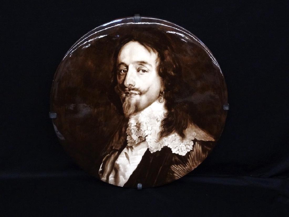 Delft Oversize Brown Charger After Van Dyck "Cavalier" (1 of 8)