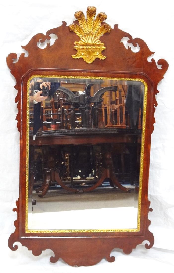 Chippendale Style Council Hallway Mirror Gilt Cartouche (1 of 5)