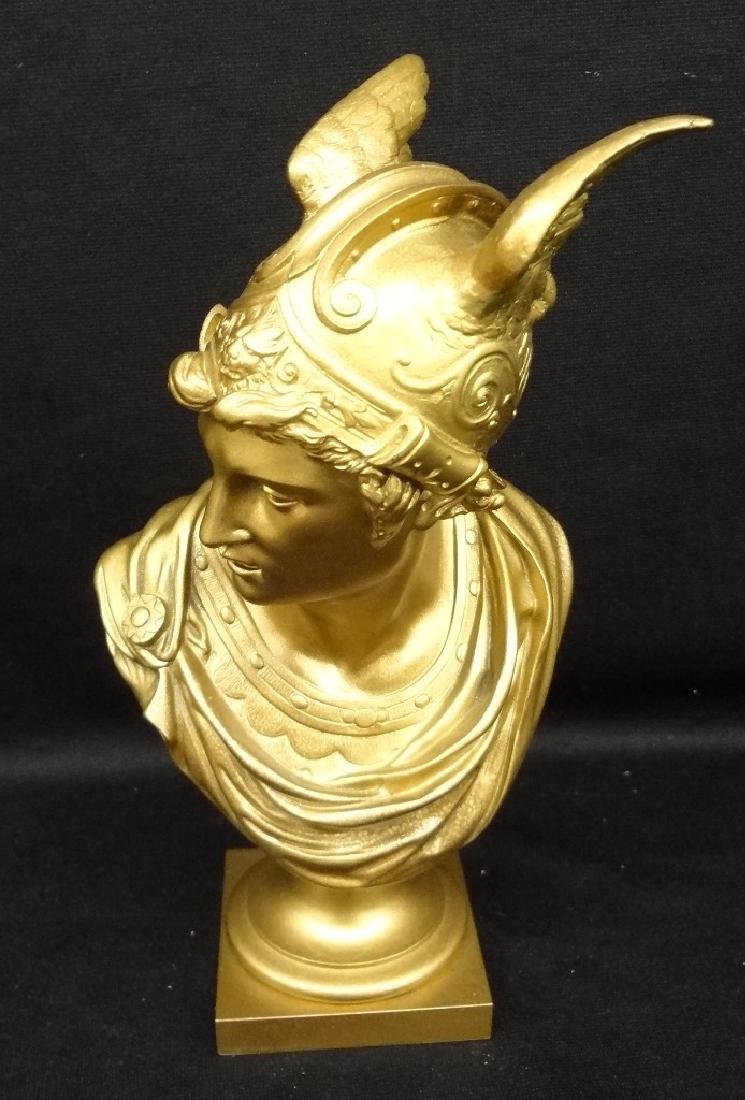 Mercury "Winged Helmet" Bronze Portrait Bust c1900 (1 of 5)