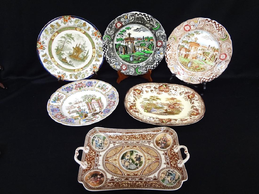 (6) English Transferware Plates: Copeland Garrett, (1 of 13)
