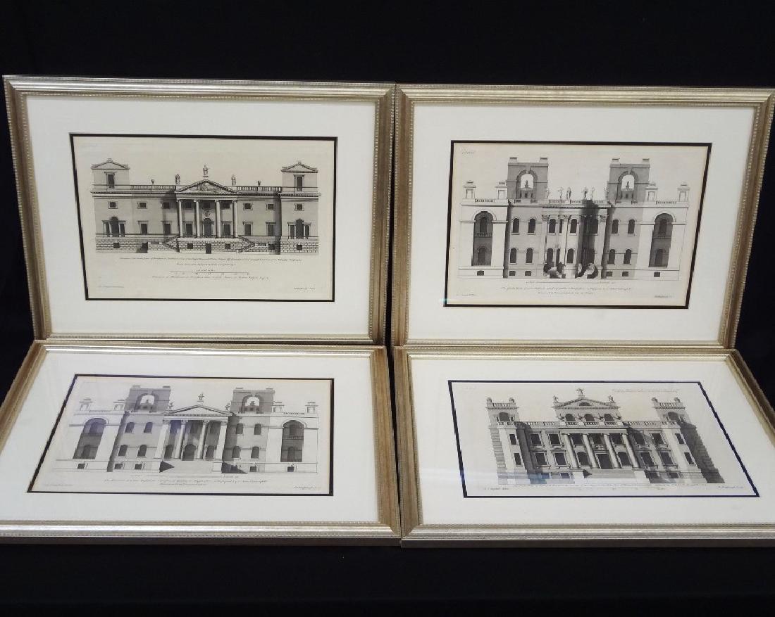 (4) Henry Hulsbergh 1700's Engravings of Colen Campbell (1 of 7)