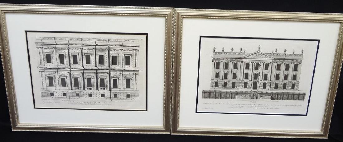 (2) Henry Hulsbergh 1700's Engravings of Colen Campbell (1 of 6)