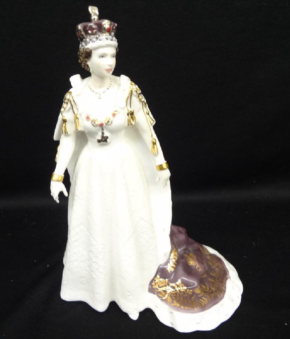 Royal Worcester Queen Elizabeth II Limited Edition: Royal Worcester Queen Elizabeth II Limited Edition Figurine: Numbered 211/4500 measures 9.5 inches tall with no condition issues. Sculpted by Martin Evans.