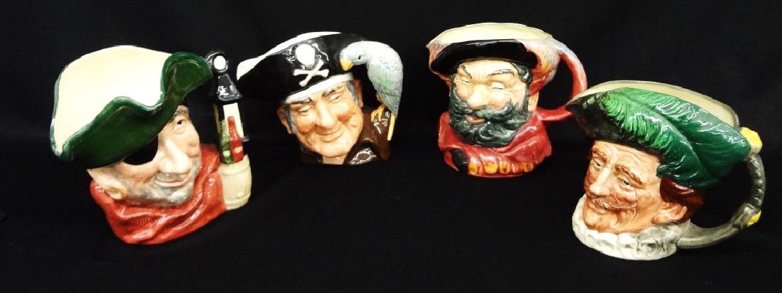(4) Royal Doulton Character Mugs: Long John Silver, (1 of 9)