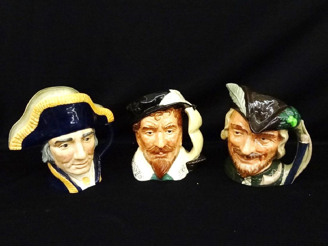 (3) Royal Doulton Toby Mugs Large: Robin Hood, Francis (1 of 7)