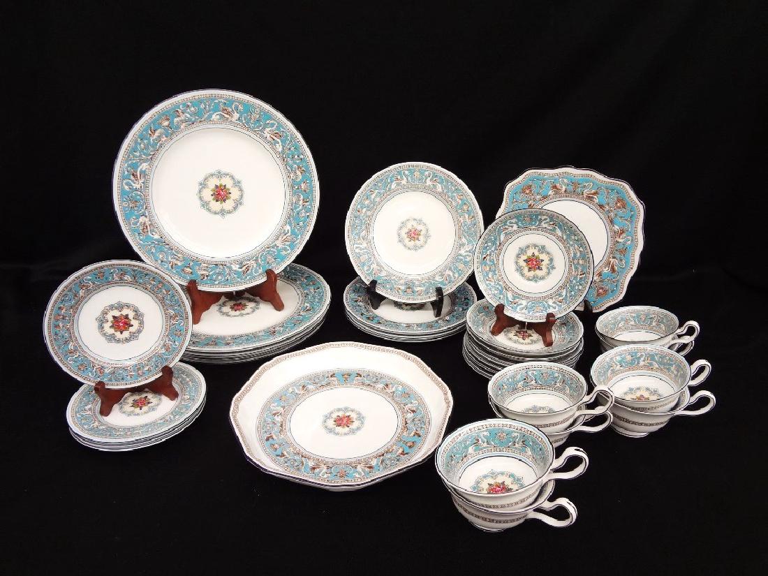 Wedgwood China "Florentine" Turquoise W2714 (32) Pieces (1 of 9)
