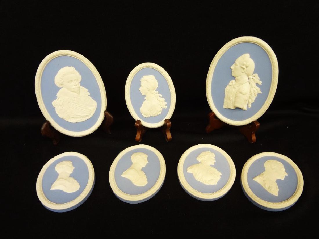 Wedgwood Blue Jasperware Cameo Wall Plaques  (7) Total (1 of 10)