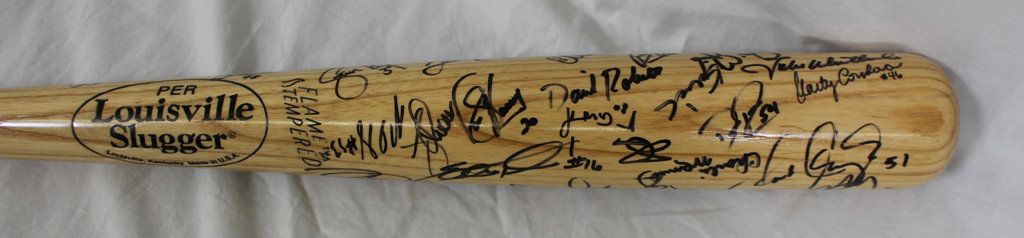 2001 Cleveland Indians Team Signed Louisville PER Model (1 of 4)