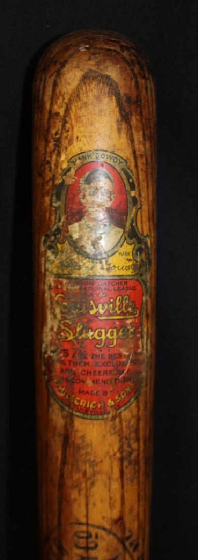 Circa 1915 Hank Gowdy Louisville Slugger Decal Bat: Presented is a circa 1915 Hank Gowdy Louisville Slugger decal bat. This 32” model 40 H.G. is in remarkable condition considering its age. Light overall wear with significant wear in spots, lots of p