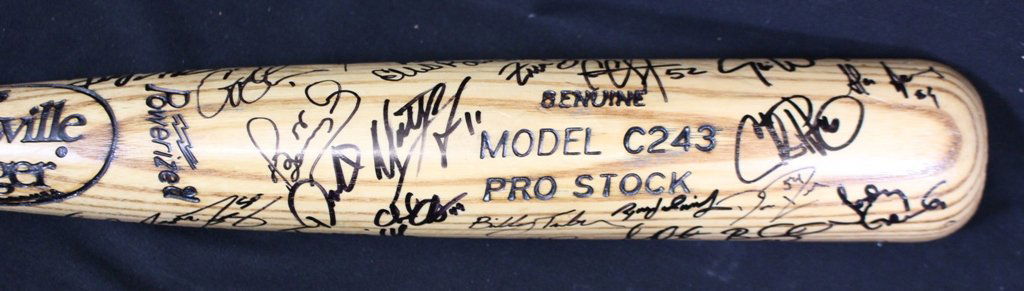 2003 Cleveland Indians Team Signed Louisville Pro Stock (1 of 4)
