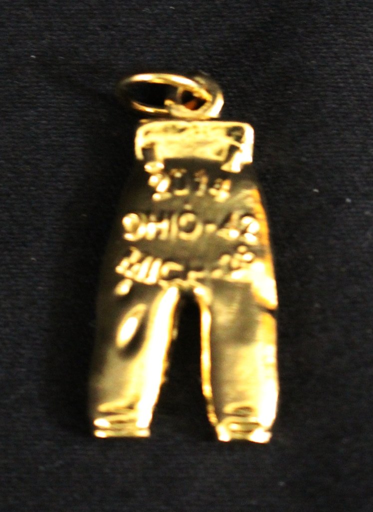 2014 Ohio State Gold Pants: 2014 Ohio State Gold Pants in Mint condition. Ohio State 42, Michigan 28. Suggested bid $2000