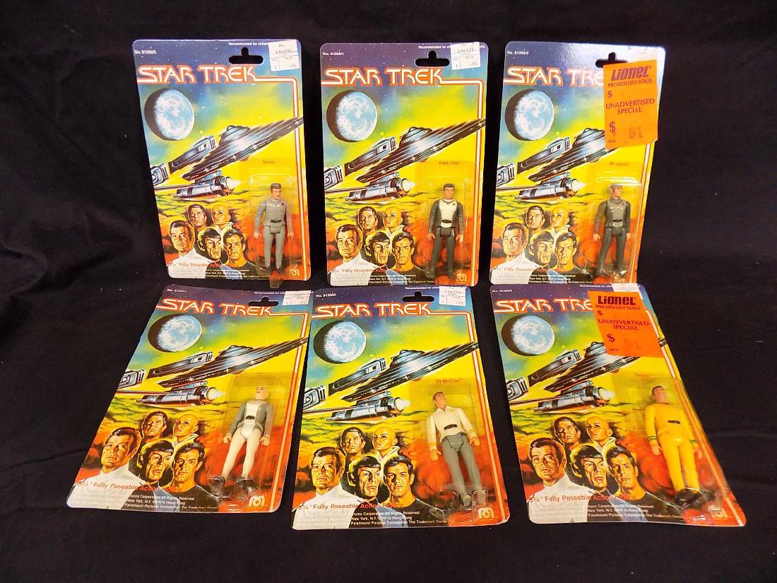 (6) Original 1979 Mego Star Trek Figures on Card Kirk, (1 of 2)