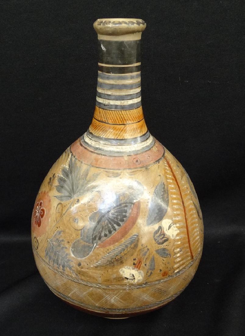Hand Painted Pottery Vessel, Unsigned (1 of 5)