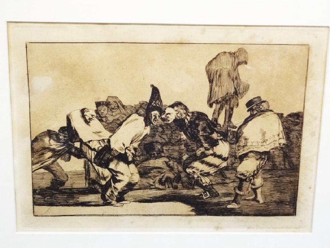 Francisco de Goya (1746-1828) Framed Etching "Disparate (1 of 7)