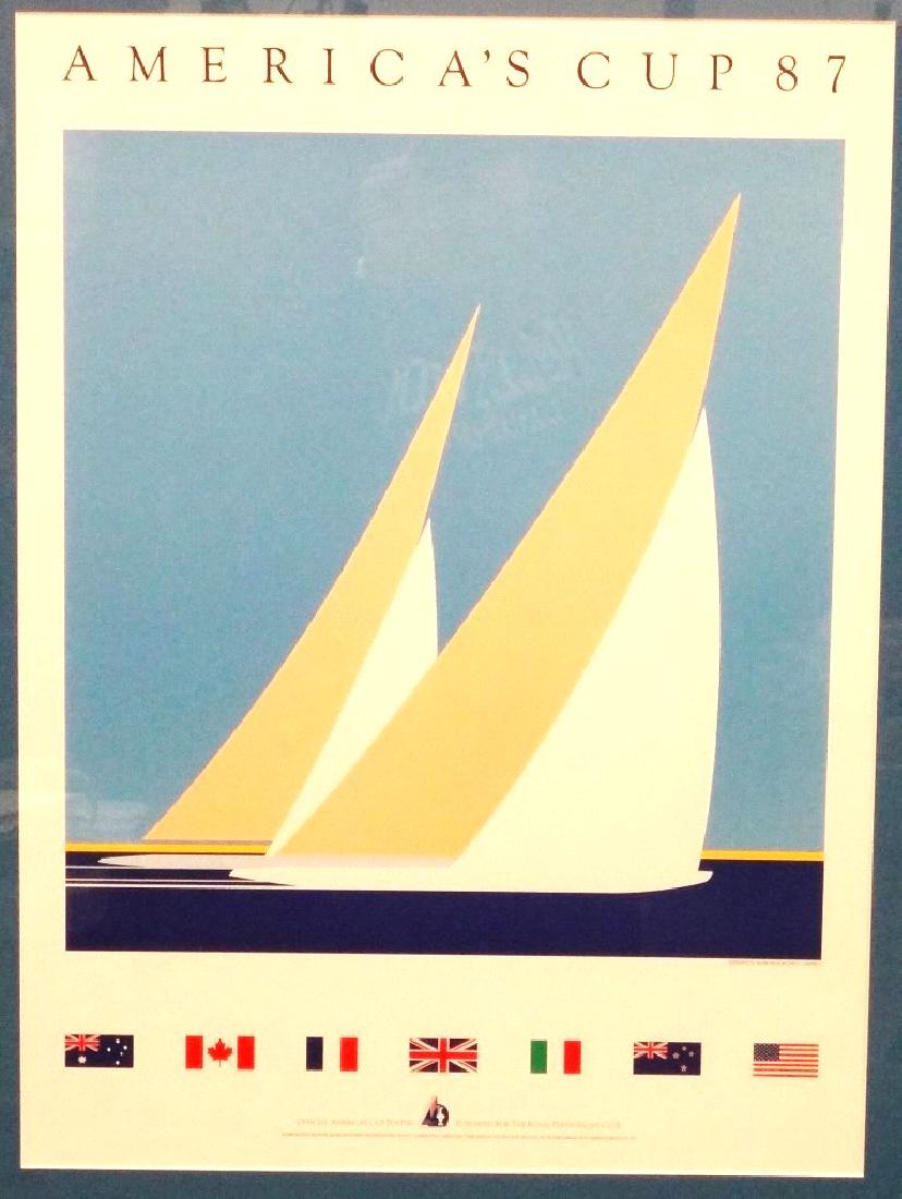America's Cup 1987 Poster Royal Perth Yacht Club Matted (1 of 3)