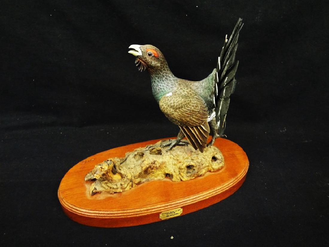 Ma Hai Feng Wildlife Turkey Sculpture Signed (1 of 4)