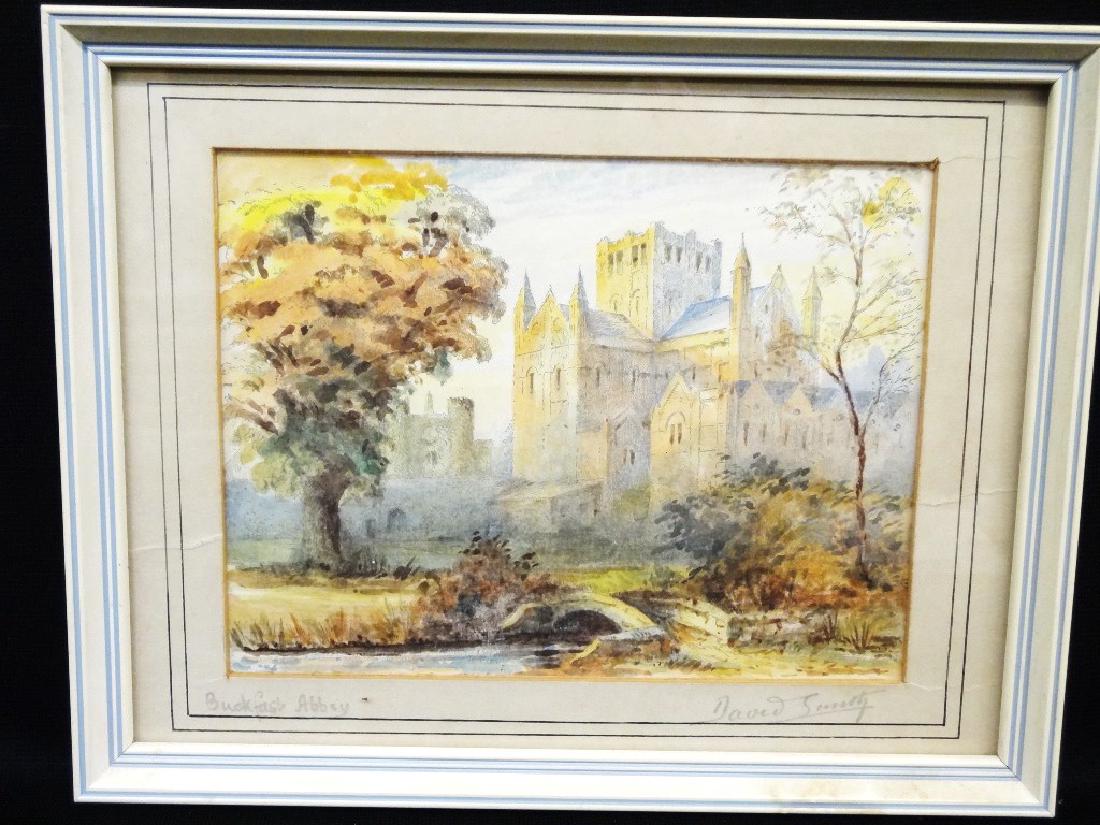 David Smith 19th century Watercolor Painting "Buckfast: David Smith 19th century Watercolor Painting "Buckfast Abbey": Matted and framed and measuring 9.25 x 7.25. Titled and signed.