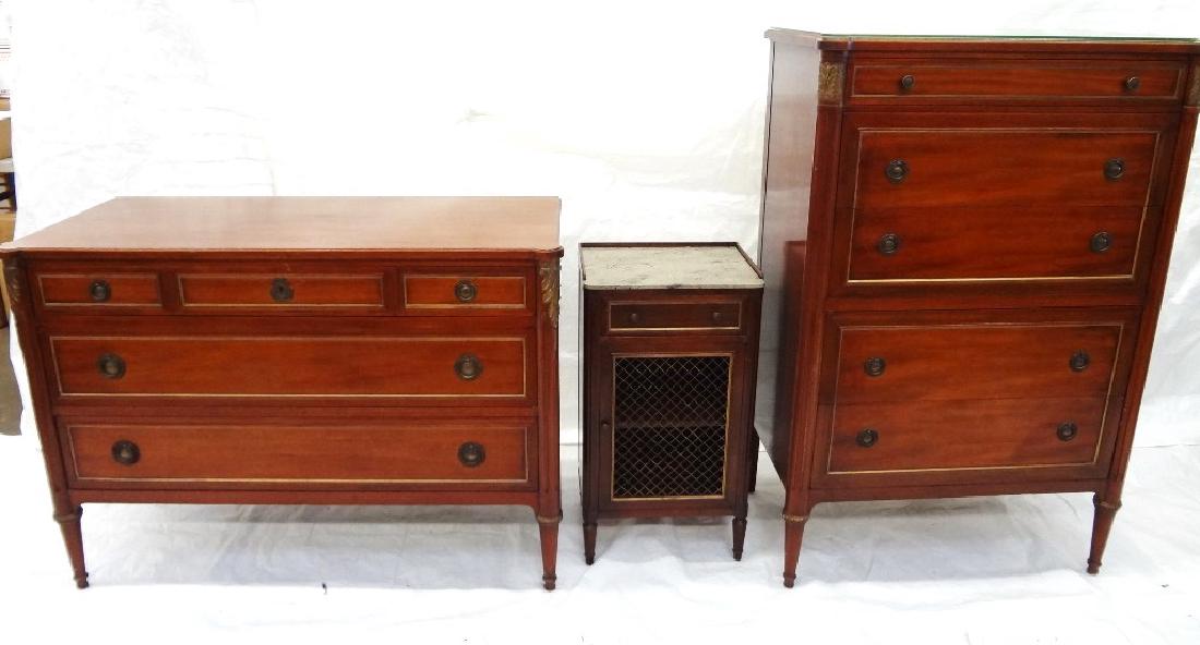 John Widdicomb 4 Piece Furniture Set: Tallboy Dresser, (1 of 12)