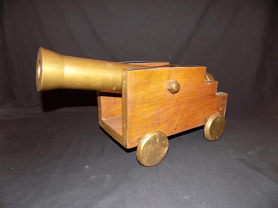 Homemade Wood and Brass Toy/Model Cannon 18" Length (1 of 4)