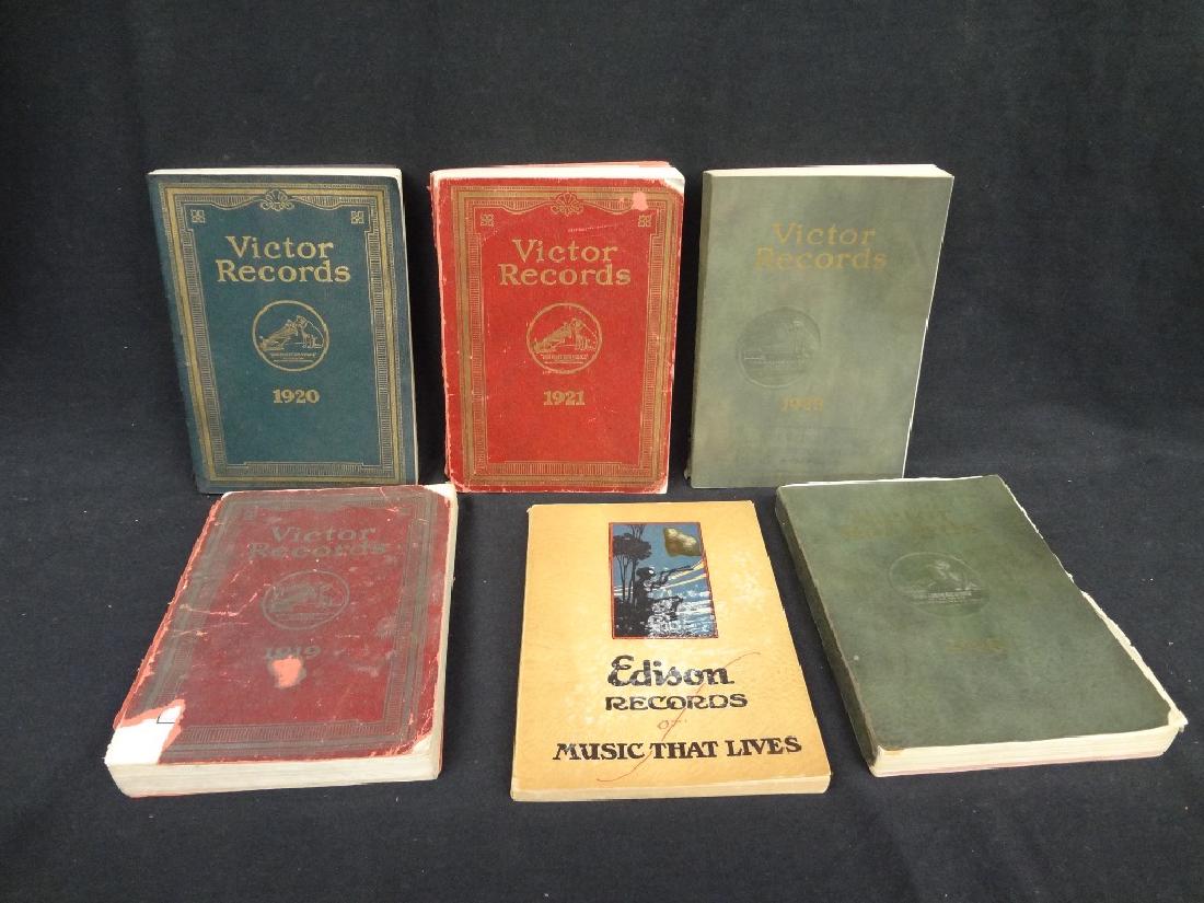 (5) Victor Record Catalogs 1919-25, (1) Edison Record (1 of 3)
