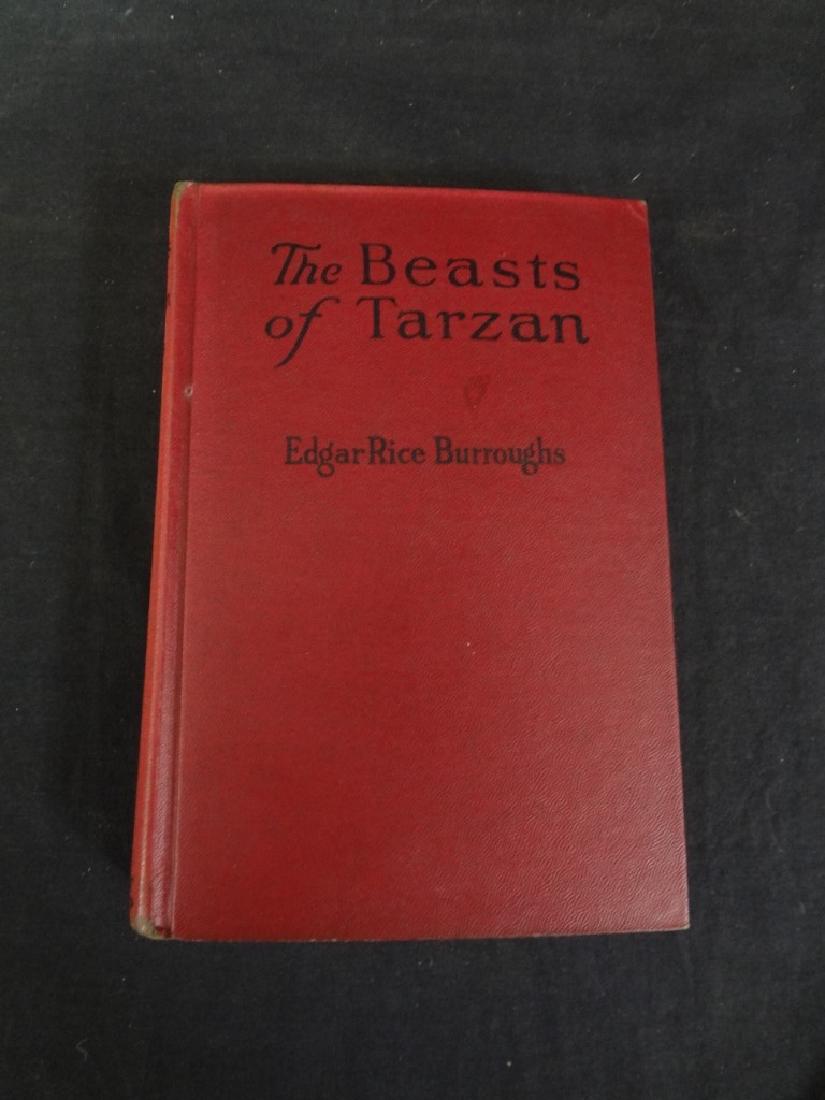The Beasts of Tarzan Edgar Rice Burroughs Grosset and: The Beasts of Tarzan Edgar Rice Burroughs Grosset and Dunlap 1916: A nice clean copy of "The Beasts of Tarzan" by Burroughs. Red Cloth clovered boards, this book is in good condition with heavy toning