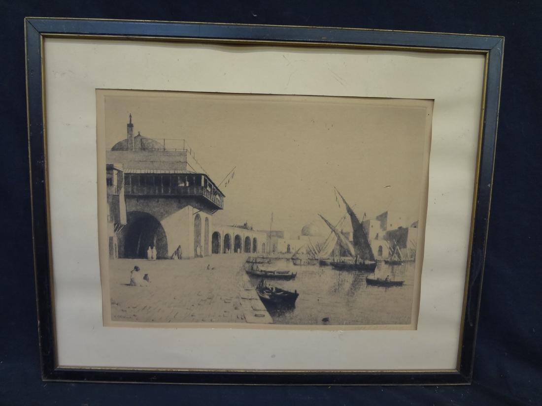 Lemuel Eldred Second Impression Etching Matted and (1 of 5)