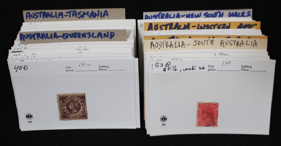 Australain States Stamp in Dealer 102 Cards SCV.$7,500+ (1 of 1)