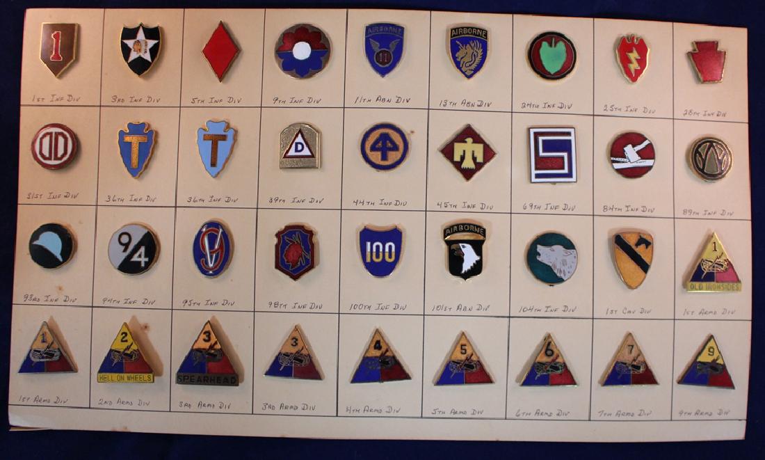 (36) Military Pins Infantry and Armored Divisions: Great selection of (36) different U.S. military pins, all infantry or armored divisions. Also one cavalry division.