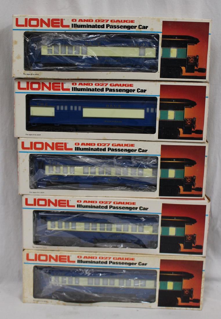 (5)Diff. Lionel Blue Comet Train Cars w/Boxes: (5)pre-owned Lionel Train cars for the Blue Comet line. All have the original boxes which all show wear but the cars look great. The group includes Lionel 6-9536 thru 6-9540. Suggested bid $100