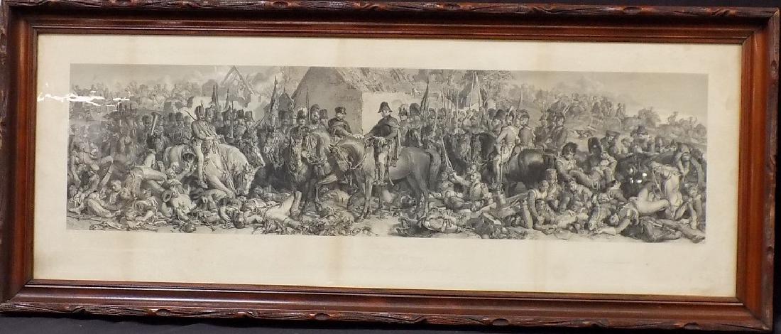 ‘Wellington and Blucher after the Battle of Waterloo": This line engraving was published by The Art Union in 1875 after the 1868 original wall painting by Daniel Maclise in the Royal Gallery at the Palace of Westminster. Wellington and Blucher mounted on 