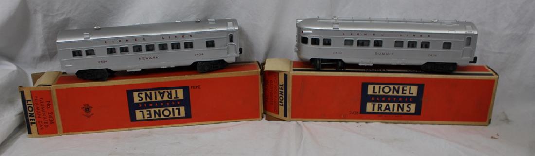Pair of Postwar Lionel Train Cars with Boxes #2434 2436: Pair of useful, pre-owned, Lionel postwar train cars in the original boxes to includes Lionel #2434 and #2436. Both are in excellent condition. Suggested bid $50