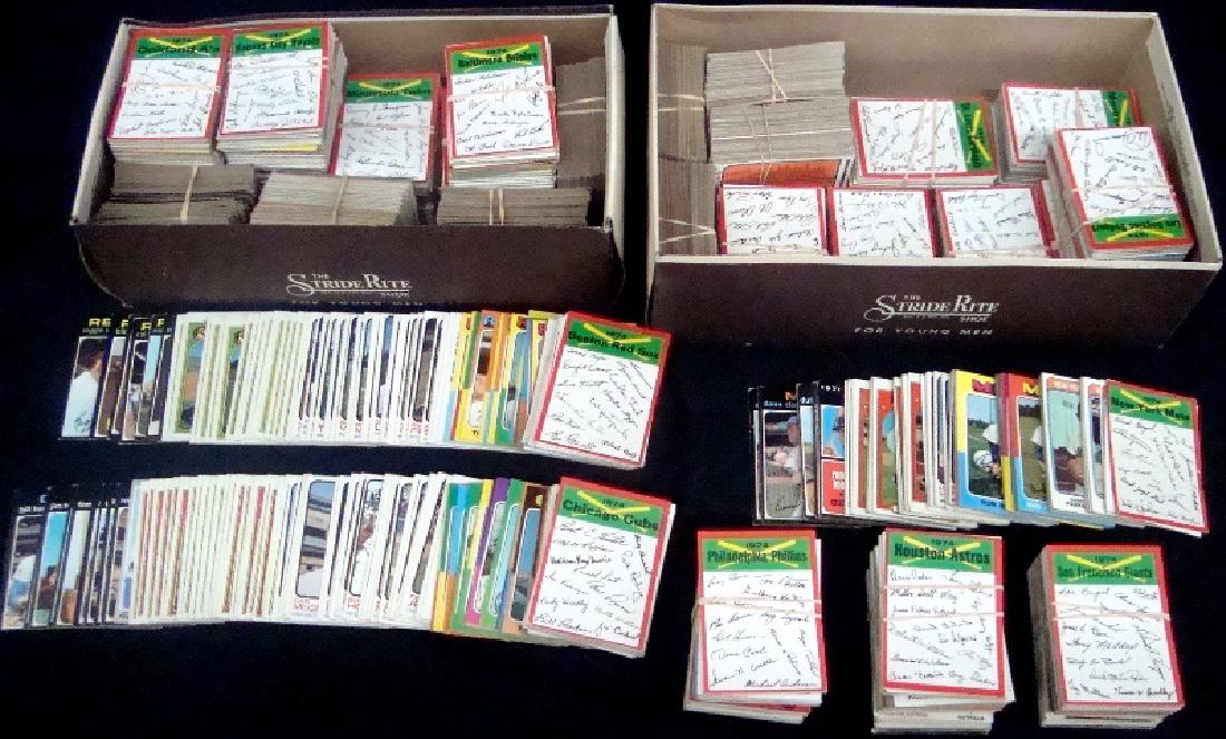Large Lot of 1970's Baseball Team Sets: Large Lot of 1970's Baseball Team Sets; overall condition is VG or better; mostly 1974 team sets; includes Indians, Orioles, Red Sox, Twins, Royals, A's, Brewers, Tigers, Yankees, Rangers, White Sox A