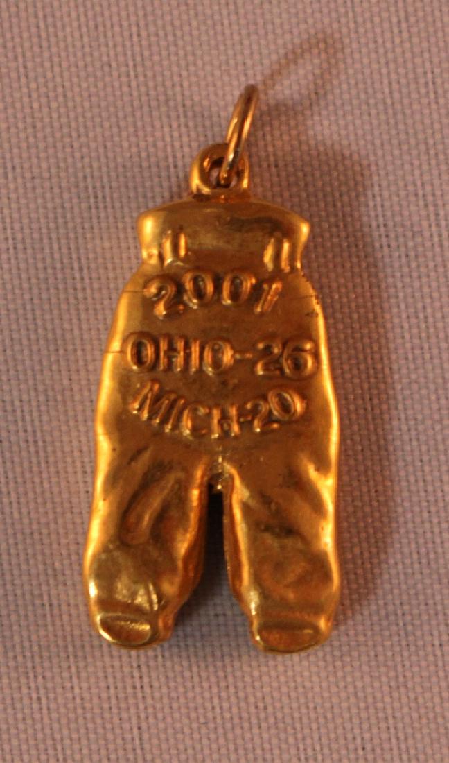 2001 Ohio State Buckeyes Gold Pants: 2001 Ohio State Buckeyes Gold Pants with the initials WA, Will Allen, safety on this team. Ohio State 26, Michigan 20. Suggested bid $2500
